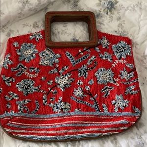 Anthropologie Beaded Bermuda Bag
